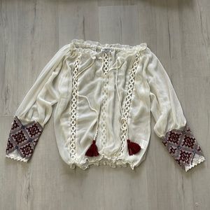 Fall autumn sheer blouse